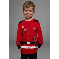 KIDSWORLD Langarmshirt FEUERWEHR Langarm, Basic-Passform, bedruckt, Rundhalsausschnitt