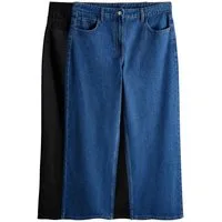 The Set Weite Jeans The Set Jeans mit weitem Bein, 2er-Pack (2-tlg)