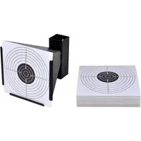 vidaXL Zielscheibe Kugelfang 14 cm + 100 Zielscheiben aus Papier Trichter