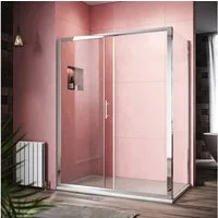SONNI Eckdusche Duschkabinen,Eckdusche,Einzelschiebetür,100-170 x 185cm, BxT: 100x70 cm, Schnellfreigabefunktion, mit/ohne Seitenwand, ESG