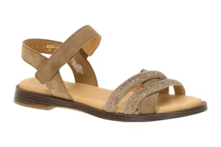 Gabor 85.501 - Damen Sandalette in Braun Peanut mit Klettverschluss