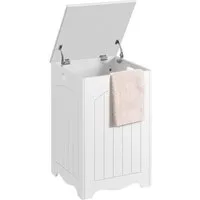 Yaheetech Wäschebox Wäschekorb mit Deckel, 69L Wäschesammler, LBH: 40x40x61 cm, Holz