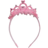 Das Kostümland Kostüm Haarreif mit Diadem zum Prinzessin Kostüm, Rosa