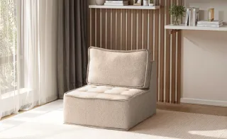 Sessel Designersessel SANDE XS Stoff Alpine Toffee