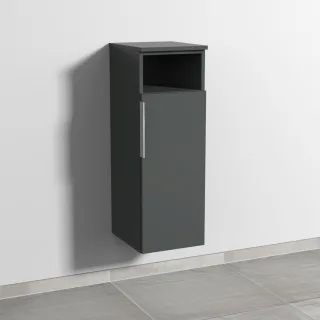 Sanipa 3way Mittelschrank mit 1 Tür und 1 offenem Fach, Anthrazit-Matt, UM13122 UM13122