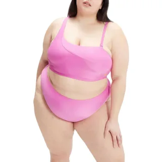Speedo - Bikini-Set für Damen, Asymmetrisch, Plus (Violett)