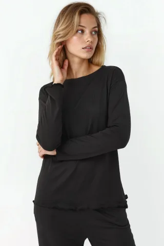 Gemütliches, lockeres Langarm-Pyjama-Set
