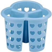 *Alpina* Besteckhalter BESTECKHALTER mit 3-Fächer Ø15,5cm aus Kunststoff 92 (Blau), Besteckkorb Abtropfkorb Besteckständer Besteck Halter Korb