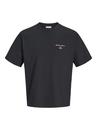 JACK&JONES - JORATOCHA SKETCH BACK TEE SS CREW NECK Black - Gr. - XL