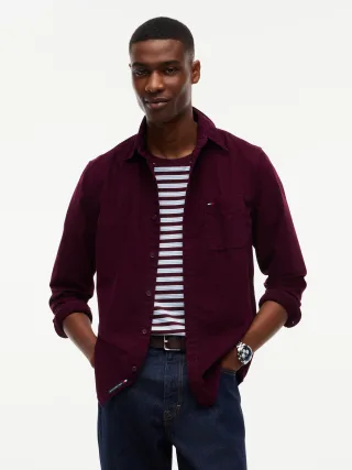 Tommy Jeans (PVH Group) - TJM REG BABY CORDUROY SHIRT EXT Calypso Berry - Gr. - S