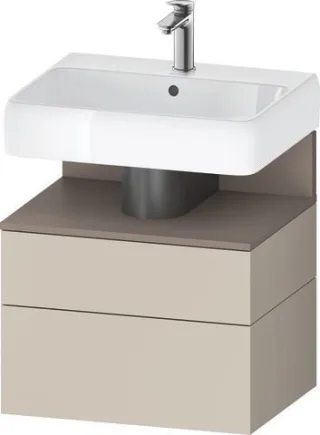 Duravit Qatego Waschtischunterbau wandhängend Taupe Supermatt 590x470x590 mm - QA4393043830010 QA4393043830010