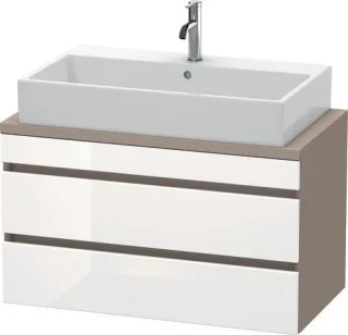 Duravit DuraStyle Konsolenwaschtischunterbau wandhängend Weiß & Basalt Hochglanz & Matt 900x478x512  DS530802243