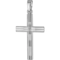 trendor Kreuzanhänger 21312, Kreuz-Anhänger 925 Silber Rhodiniert 24 mm für Damen und Herren