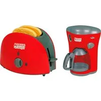Happy People Kinder-Haushaltsset Toaster und Kaffeemaschine, mit Licht- und Soundeffekt