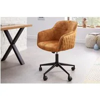 riess-ambiente Drehstuhl EUPHORIA senfgelb, Büro · Samt · Laufrollen · höhenverstellbar · Armlehne · Home Office