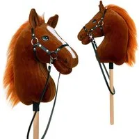 Pink Papaya Steckenpferd Hobby Horse - Steckenpferd mit Halfter/Trense, Hobbyhorse Stockpferd, wunderschöne Designs in je 2 Größen erhältlich