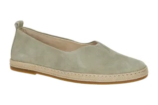 Gabor 85.222.11 Bequeme Slipper Gr?n - Schilf, Blockabsatz, Echtleder