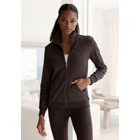 Bench. Loungewear Sweatjacke mit glänzender Logostickerei am Stehkragen, Loungewear