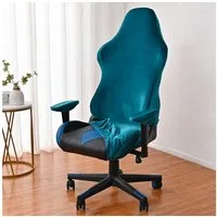 Jibenhome Bürostuhlhusse Stuhlbezug Samt Gaming Stuhl Bezüge mit 2-St Armlehnenbezug, Elastische