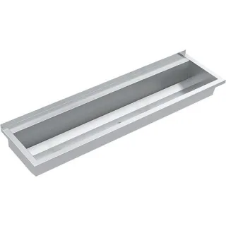 KWC Aquarotter Waschrinne, PLANOX, Edelstahl, W.-Mont., 1600x210x442 mm, m. Arm-bank, 2030043787 2030043787