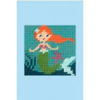 DMC Kreativset DMC Gobelin Stickset "Meerjungfrau", vorbedruckt, 15x15cm..., (embroidery kit by Marussia)