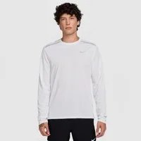 Nike Laufshirt M NK DF UV MILER LS TOP mit Rundhalsausschnitt, Kurzarm, schnell trocknend, atmungsaktiv