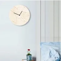 LeGer Home by Lena Gercke Wanduhr Marmor beige (rund, Ø 30 cm)