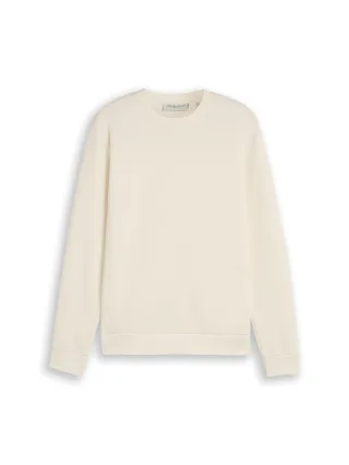Denim Tom Tailor - Basic Sweatshirt Gardenia White - Gr. - XL
