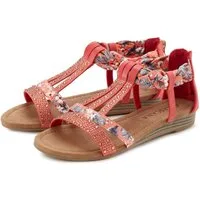LASCANA Sommerschuh, Sandalette, offener Schuh, Sandale mit aufwendiger Verzierung VEGAN