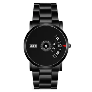 AIYIASHI Personalized Simple Waterproof Quartz Watches for Men Fashionable Business Casual Stainless Steel Men's Wristwa