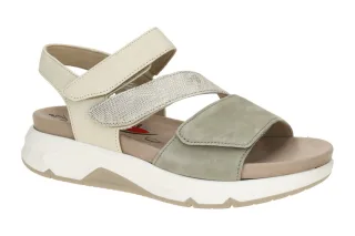 Gabor 86.882.11 ROLLINGSOFT Damen Sandale Gr?n Schilf Plationo - Klettverschl...