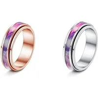 Eyecatcher Fingerring Eleganter Opal Optik Ring in Roségold und Silber, Stil