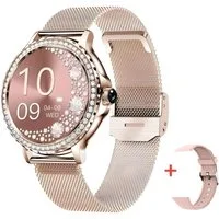 Lige Smartwatch Damen mit Metallband, 1.3 Zoll Fitnessuhr Telefonfunktion Smartwatch (3,3 cm), 100+ Sportmodis, Schlaftracker, Fitnesstracker