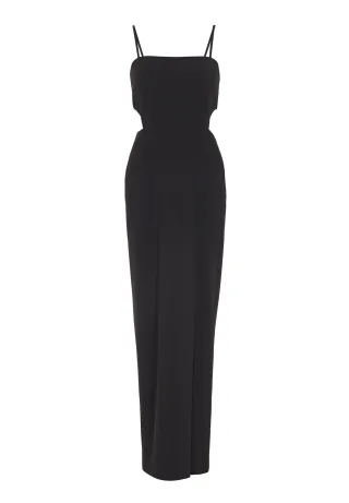 SWING - Langes Cut-out-Kleid mit Beinschlitz black - Gr. - 36