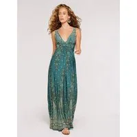 Apricot Maxikleid Paisley-Maxikleid mit Taillenband