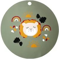 kikadu Platzset Silikon Platzset Löwe Olive, (1-St), aus BPA-freiem Silikon - 38 cm