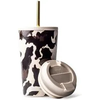 MAMEIDO Thermobecher, Edelstahl, Kunststoff, Silikon, doppelwandig isoliert, auslaufsicher in 350ml, 470ml, 700ml & 1200ml