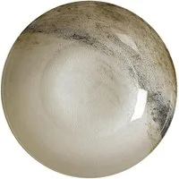 Ritzenhoff & Breker Schale Servierschale AREZZO, Ø 40 cm, Weiß, Braun, Grau, Steinzeug, (1-tlg), spülmaschinengeeignet
