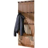LEVEN Lifestyle Garderobenpaneel MALON Wandgarderobe aus Holz mit 14 Metallhaken, Höhe 160 cm