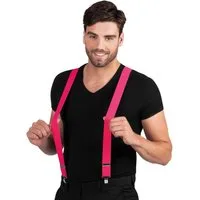 Boland Hosenträger Hosenträger neon-pink Farbenfrohes Accessoire für Verkleidungen