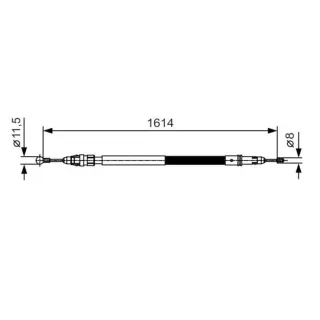Bosch Handbremsseil hinten Citroen Jumpy Fiat Scudo Peugeot Expert 1987482007