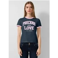 QS Kurzarmshirt T-Shirt Printshirt