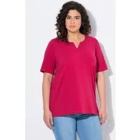 Ulla Popken T-Shirt T-Shirt A-Linie Tunika-Ausschnitt Halbarm