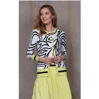 Passioni 2-in-1-Strickjacke Twinset mit Lime Akzenten