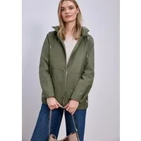 STREET ONE Parka mit seitlichen Zipper‑Taschen und Nieten‑Details an den Ärmeln