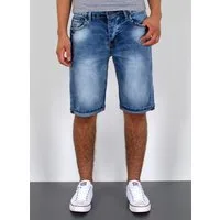 ESRA Jeansshorts Herren Jeans Shorts Hose Herren kurze Jeans Hose mit 5 Pocket Jeans Shorts Herren kurze Jeans Sommer Hose Jeans Herren Stretch