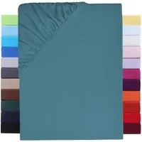 NatureMark Spannbettlaken Premium Boxspringbett Spannbetttuch 200x220cm, Baumwollmischung, Gummizug: rundum, Baumwolle mit Elasthan, sehr robust, 180x200 – 200x220 cm +40 cm Steg