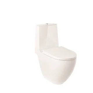 KLUDI-RESA D Spiralflush-Stand-WC 64 cm S-förmiger Abfluss Weiß glänzend 24WCB0643