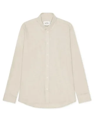 les deux - Flanellhemd beige - Gr. - M