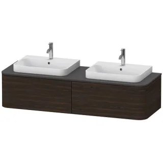 Duravit Happy D.2 Plus Konsolenwaschtischunterbau wandhängend Nussbaum gebürstet Matt 1600x550x354 m HP4946B6969
